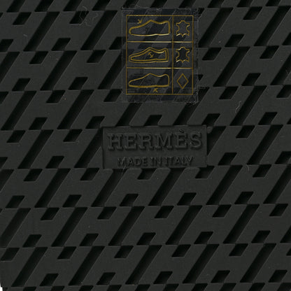 Hermes Suede Goatskin Woolskin Womens Chypre Sandals 37.5 Brun Fume Ecru 8 of 8