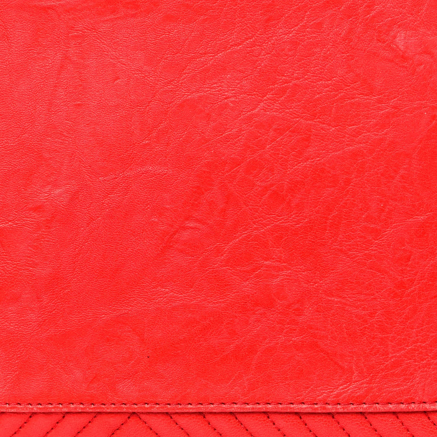 Wrinkled Lambskin Chevron Quilted Large Surpique Tote Red