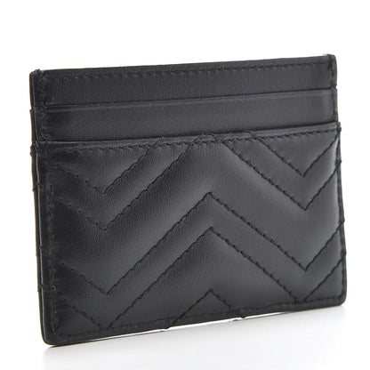 Gucci Calfskin Matelasse GG Marmont Card Holder Black 3 of 7