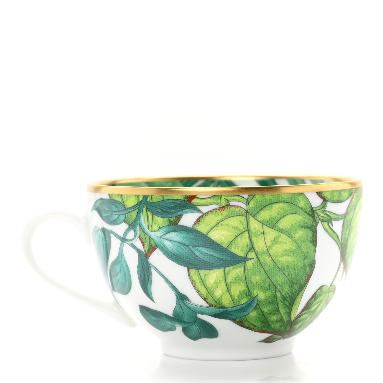 Hermes Porcelain Passifolia Tea Cup And Saucer 4 of 10