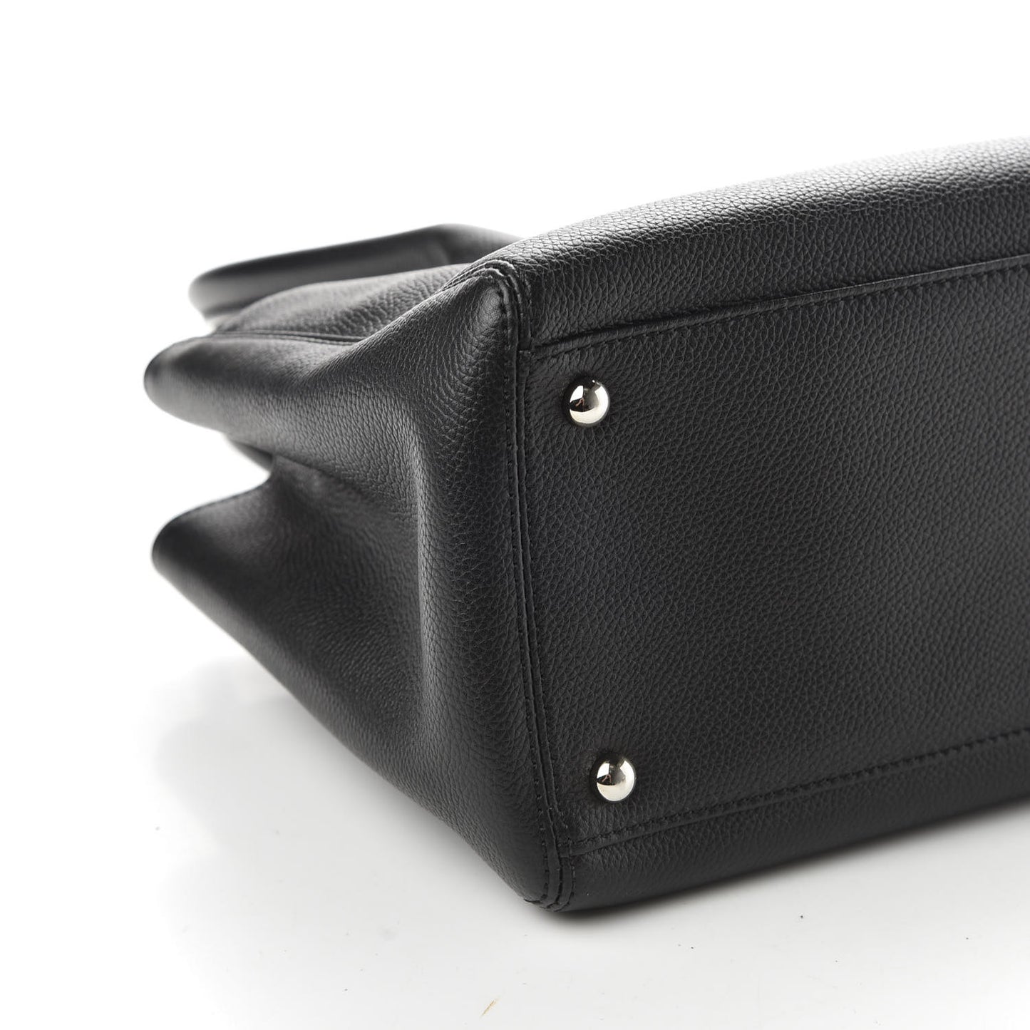 Calfskin Small Cerf Executive Shopper Tote Black