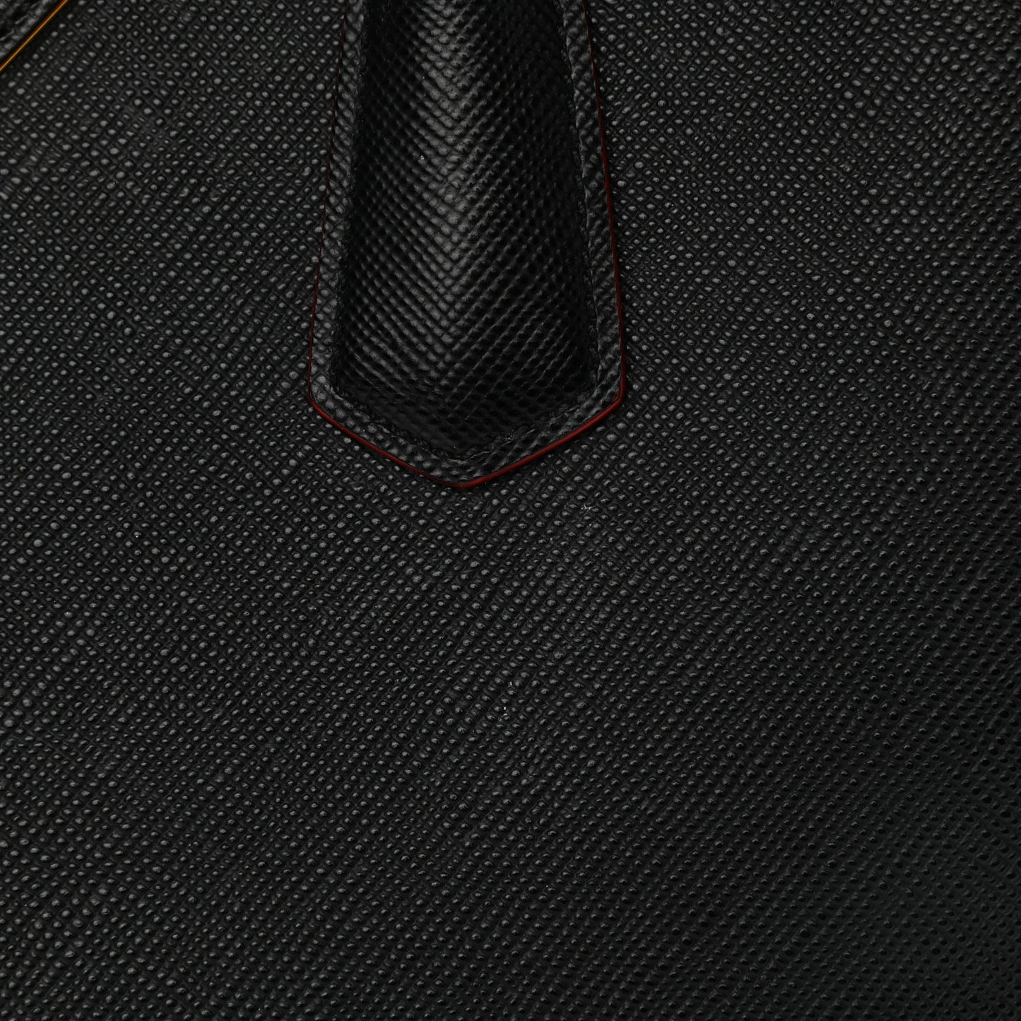 Saffiano Cuir Medium Double Bag Black Fuoco