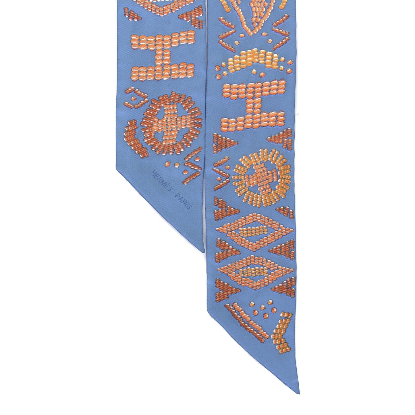 Silk Kelly En Perles Twilly Bleu Azur Orange