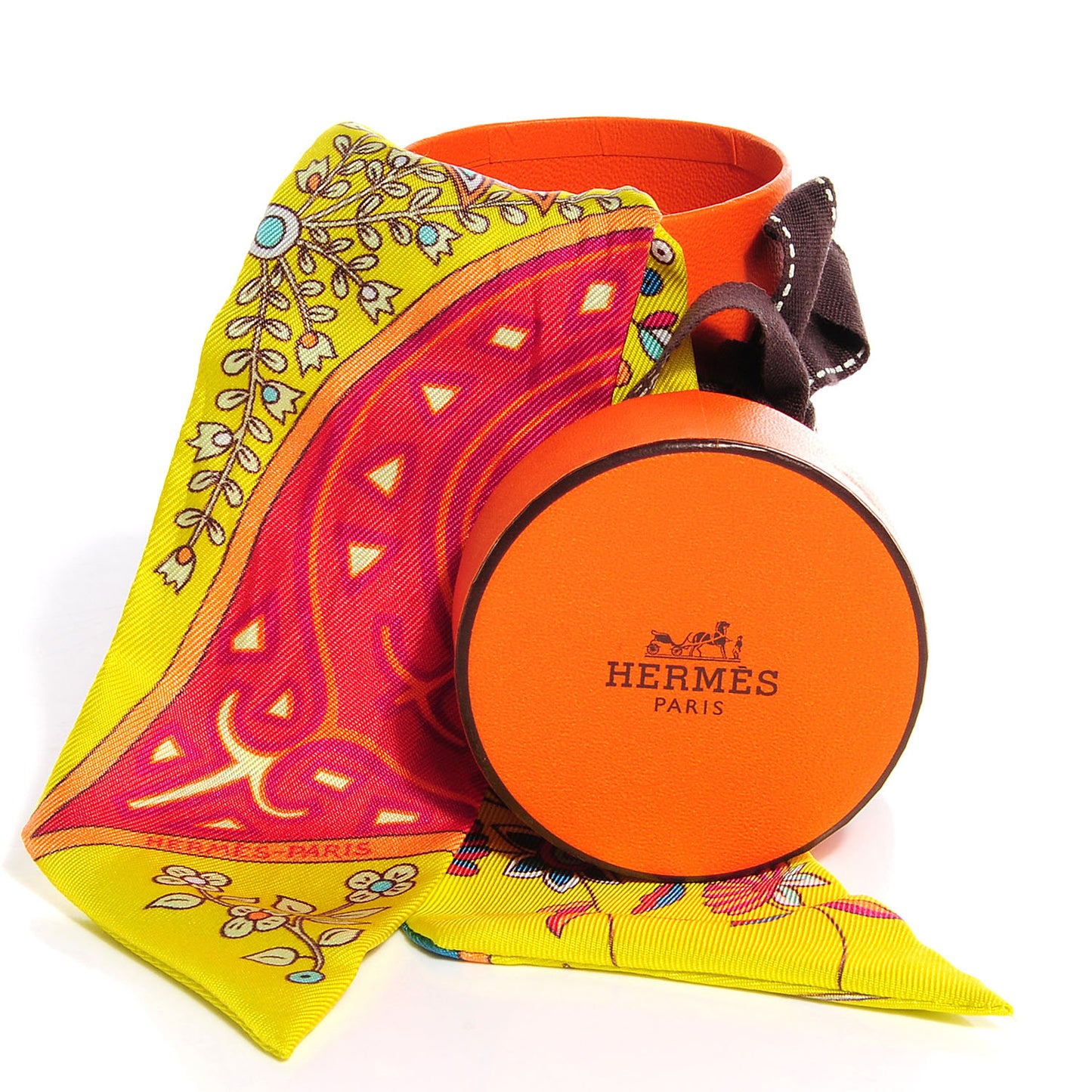 Silk L'Arbre De Vie Twilly Jaune Fluo Canard Rose