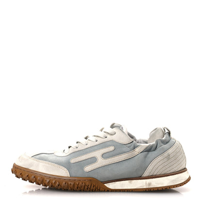 Hermes Suede Goatskin Jet Sneakers 38 Gris Nuage White 1 of 18