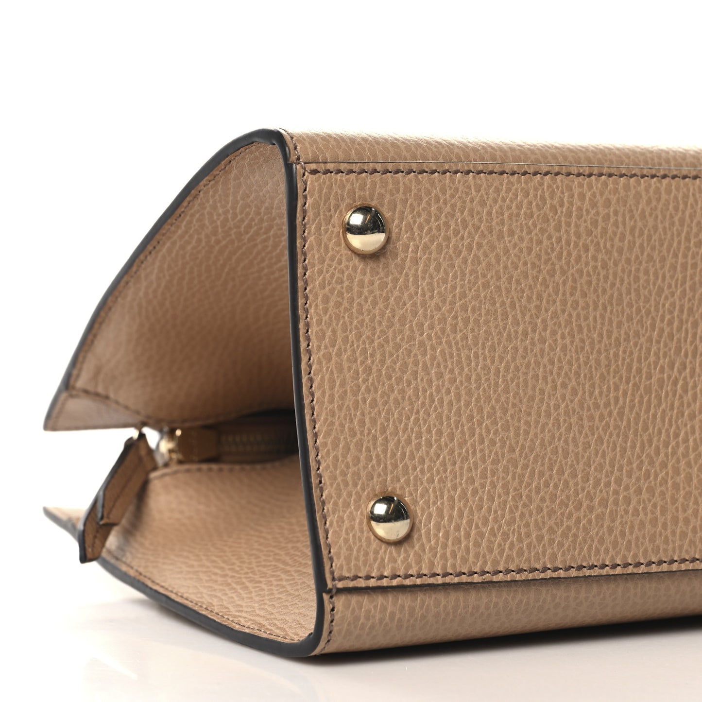 Dollar Calfskin Medium Soho Top Handle Satchel Camelia