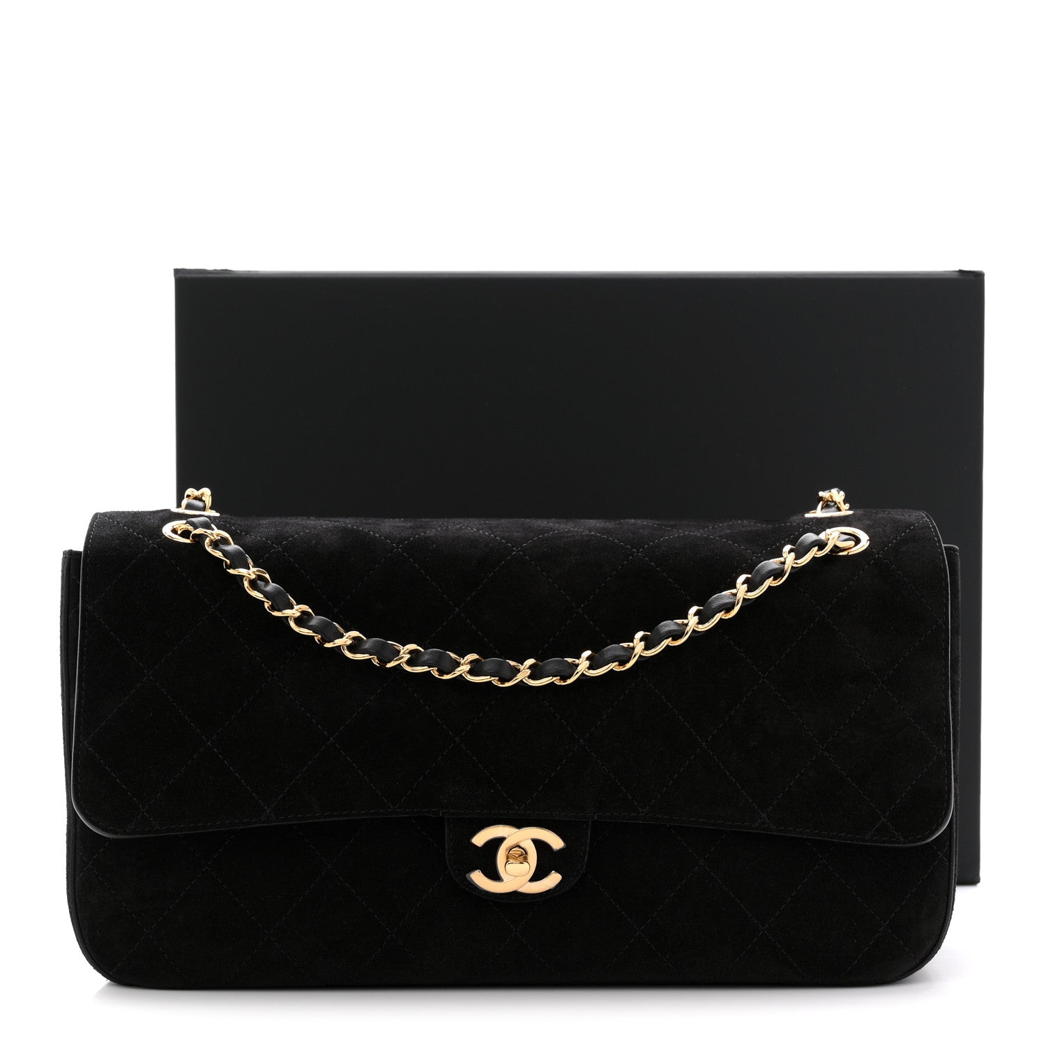 BLACK様返金 Chanel Suede Calfskin Small Souplissimo Maxi Flap Black 1876414