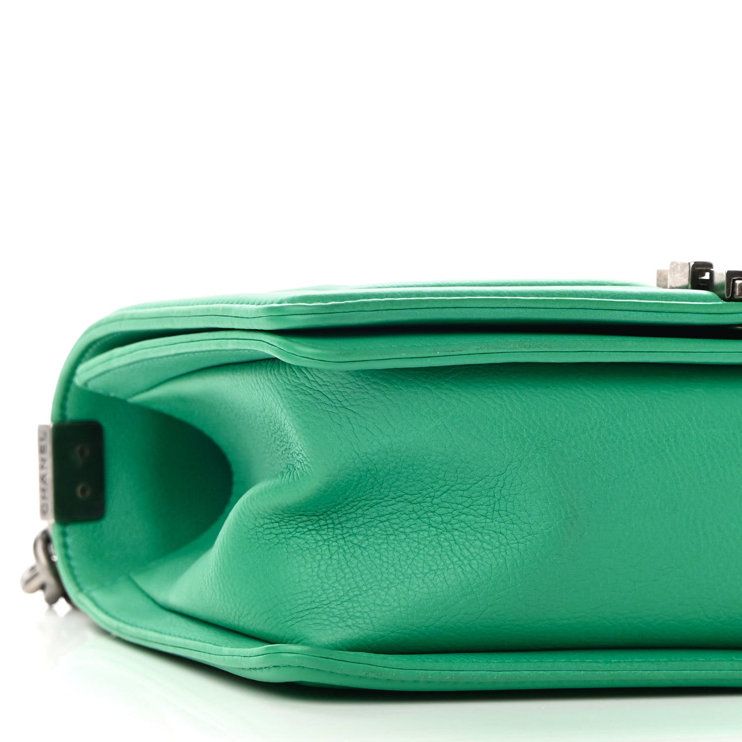 Calfskin Quilted Medium Boy Flap Green