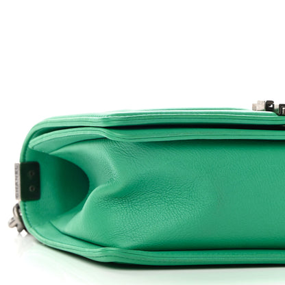 Chanel Calfskin Quilted Medium Boy Flap Green 8 of 8