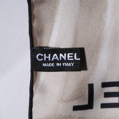Chanel Silk Coral CC Watercolor Square Scarf White 4 of 5