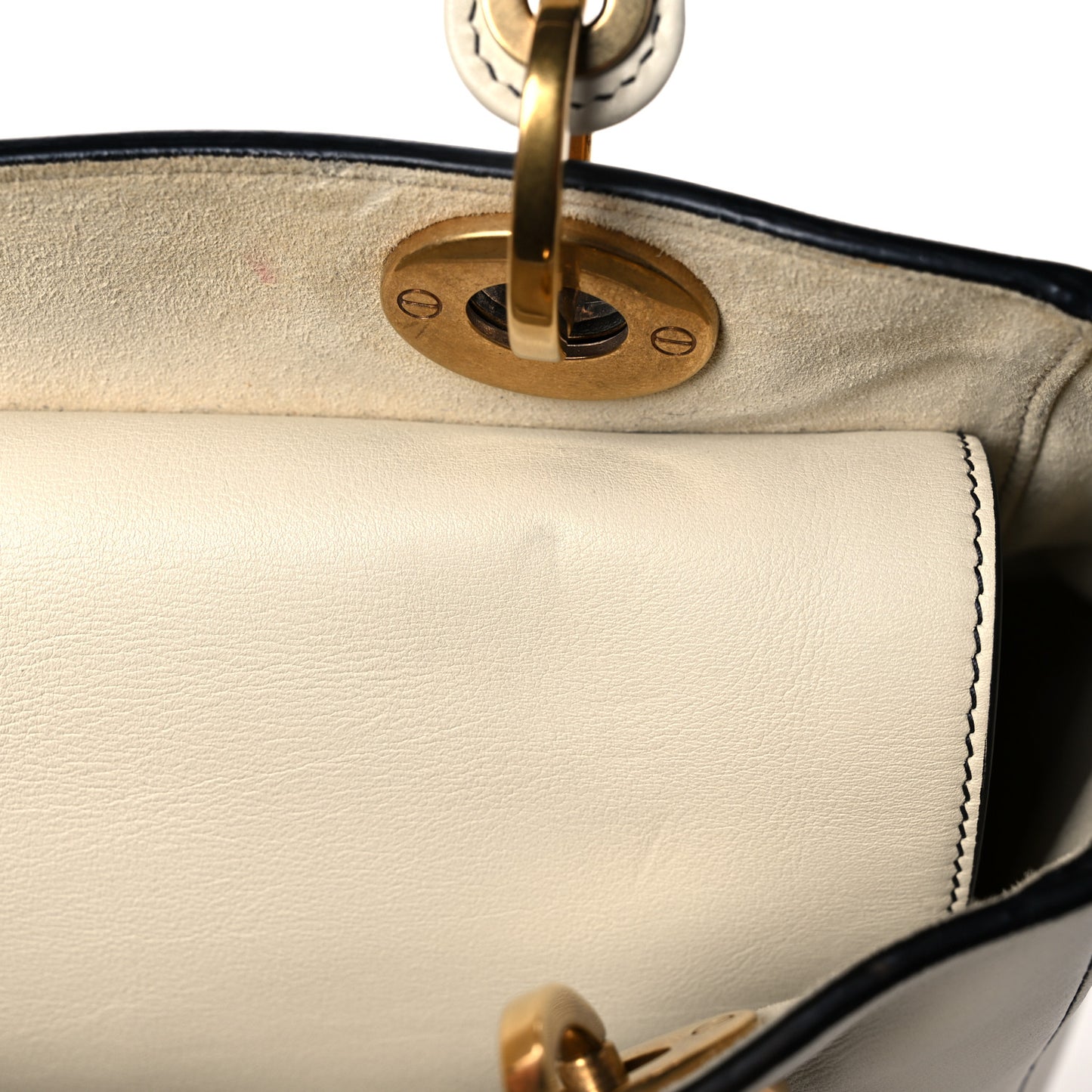 Calfskin Wheel of Fortune Medium Lady Dior Off White