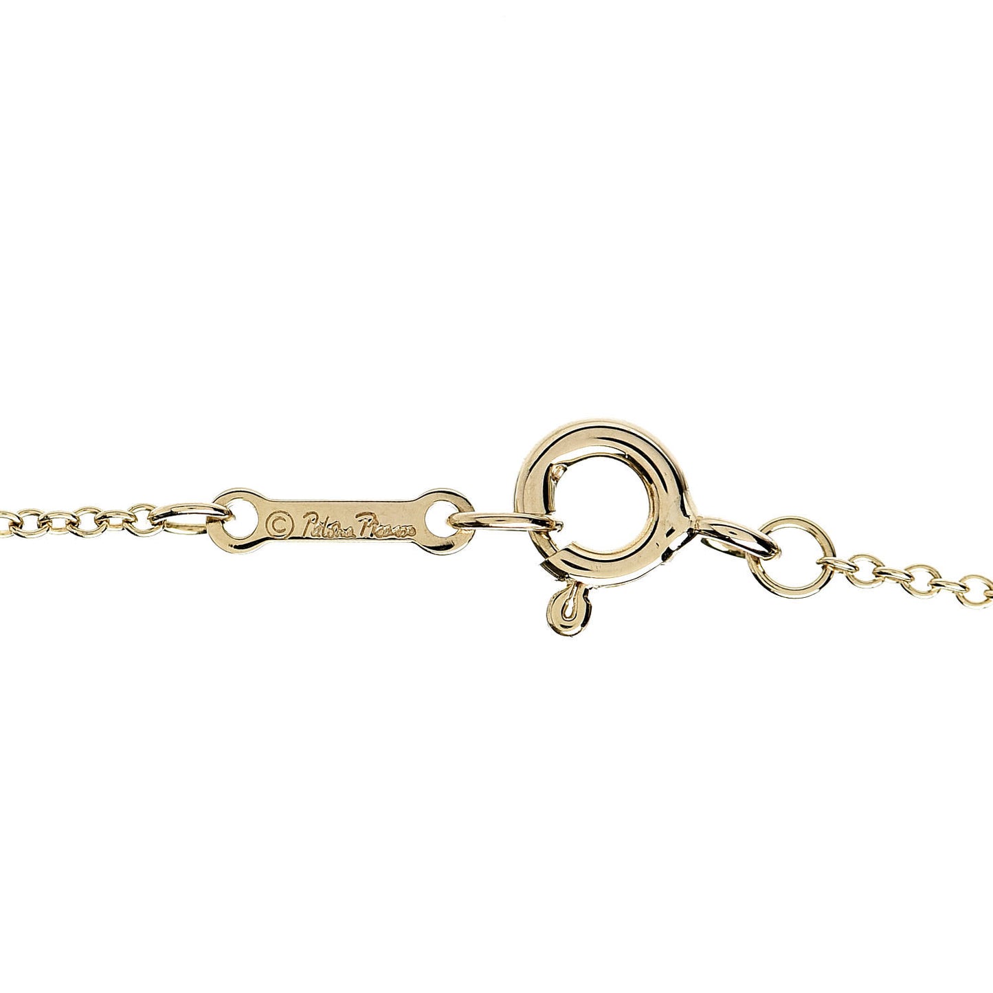 18K Yellow Gold Diamond Paloma Picasso Venezia Goldoni Heart Pendant Necklace