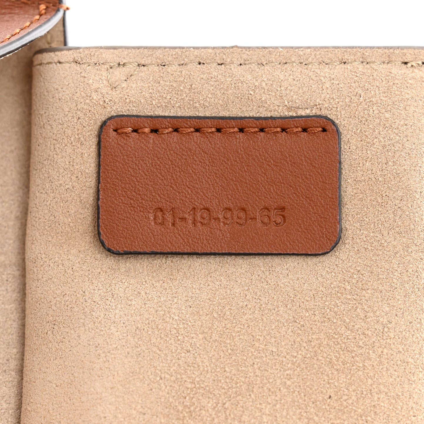 Suede Calfskin Mini Faye Bracelet Bag Tobacco