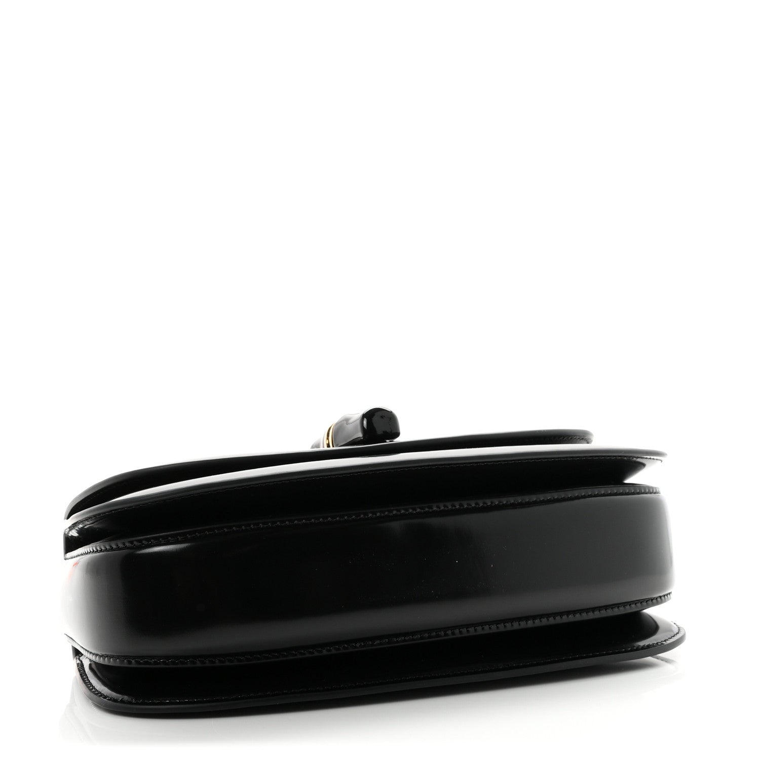 Gucci Shiny Polished Calfskin Medium Bamboo Diva Black 5 of 10