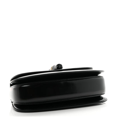 Gucci Shiny Polished Calfskin Medium Bamboo Diva Black 5 of 10