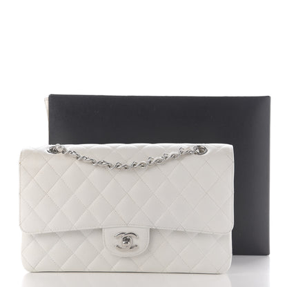 Chanel Caviar Quilted Medium Double Flap White 12 of 12