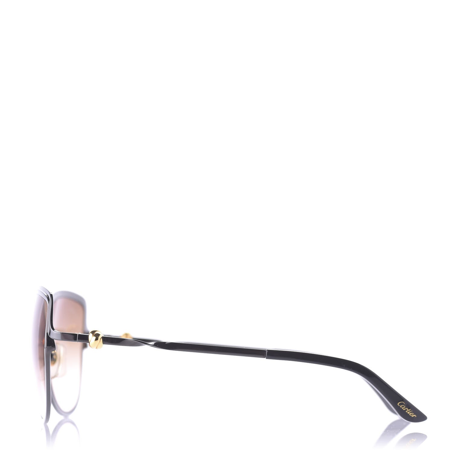 Cartier Metal Trinity Sunglasses CT0089S Black Brown 3 of 9