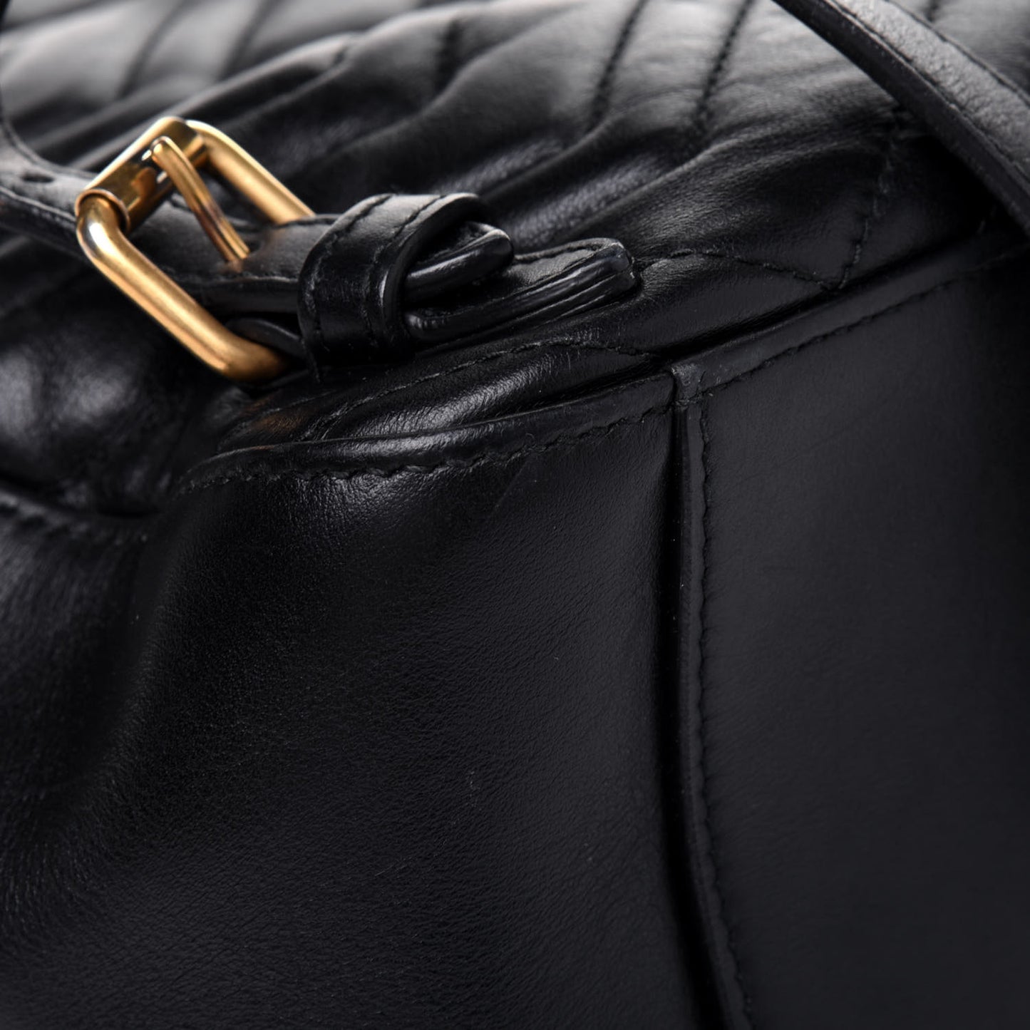 Calfskin Matelasse GG Marmont Backpack Black