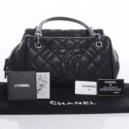 Chanel Caviar Quilted Timeless Bowler Black 5 of 8