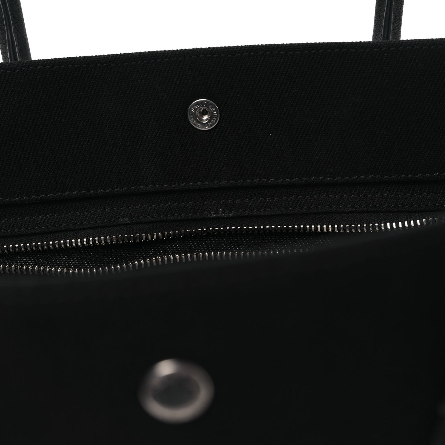 Linen Calfskin Rive Gauche Tote Black