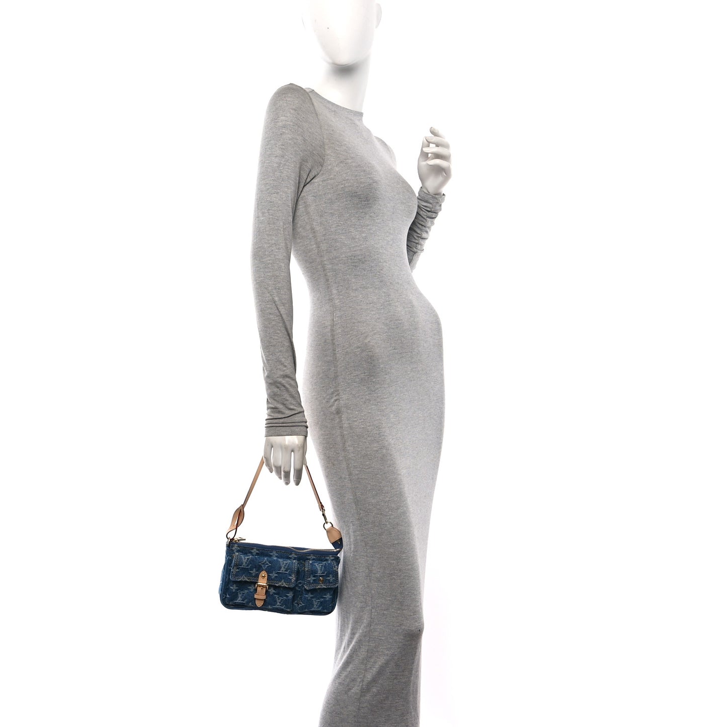 Monogram Denim Pochette Accessories Cargo Blue