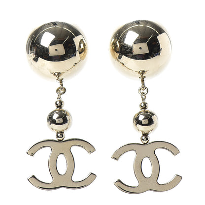Chanel Metal CC Drop Earrings Gold 1 of 4