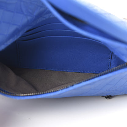 Bottega Veneta Calfskin Intrecciomirage Embossed Butterfly Small Chain Crossbody Signal Blue 8 of 10