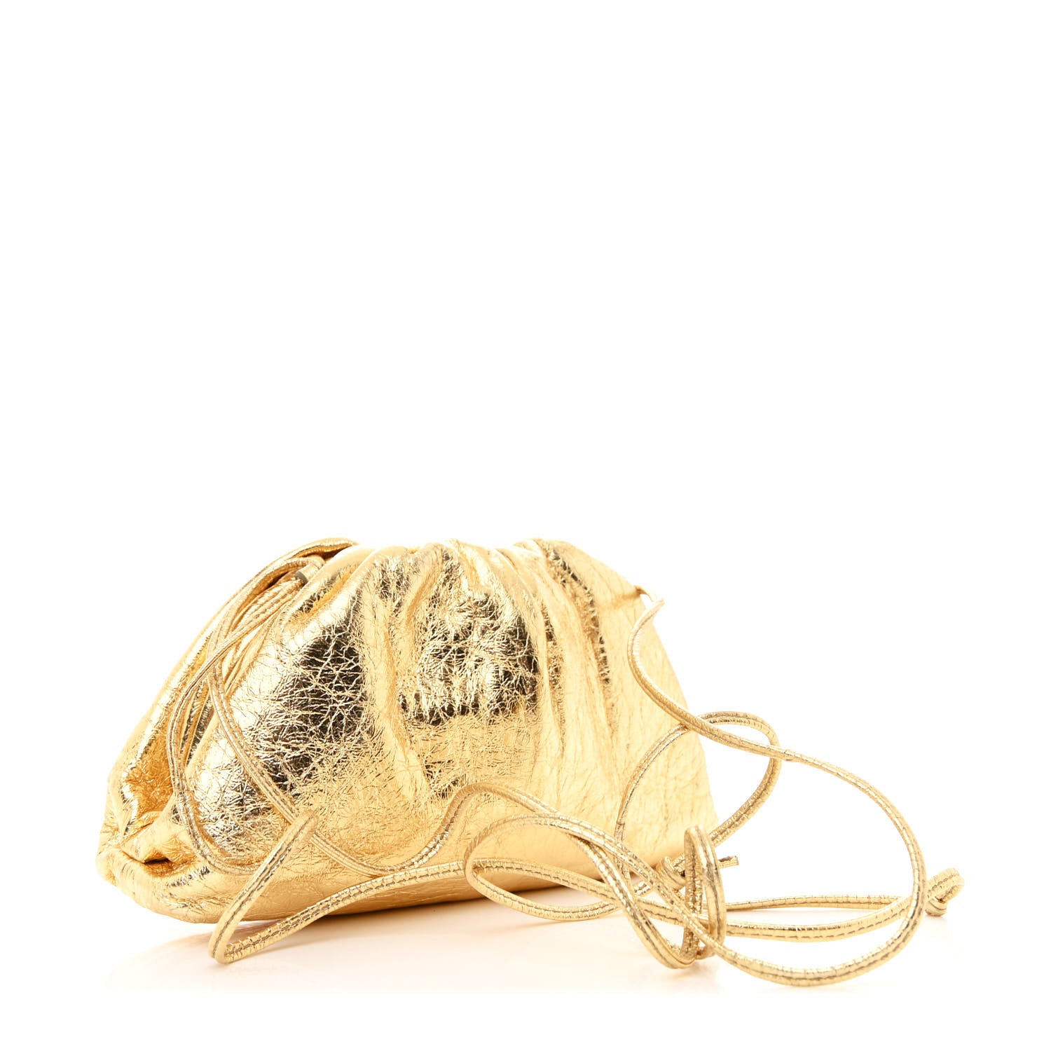 Bottega Veneta Metallic Crushed Calfskin The Mini Pouch Gold 3 of 10