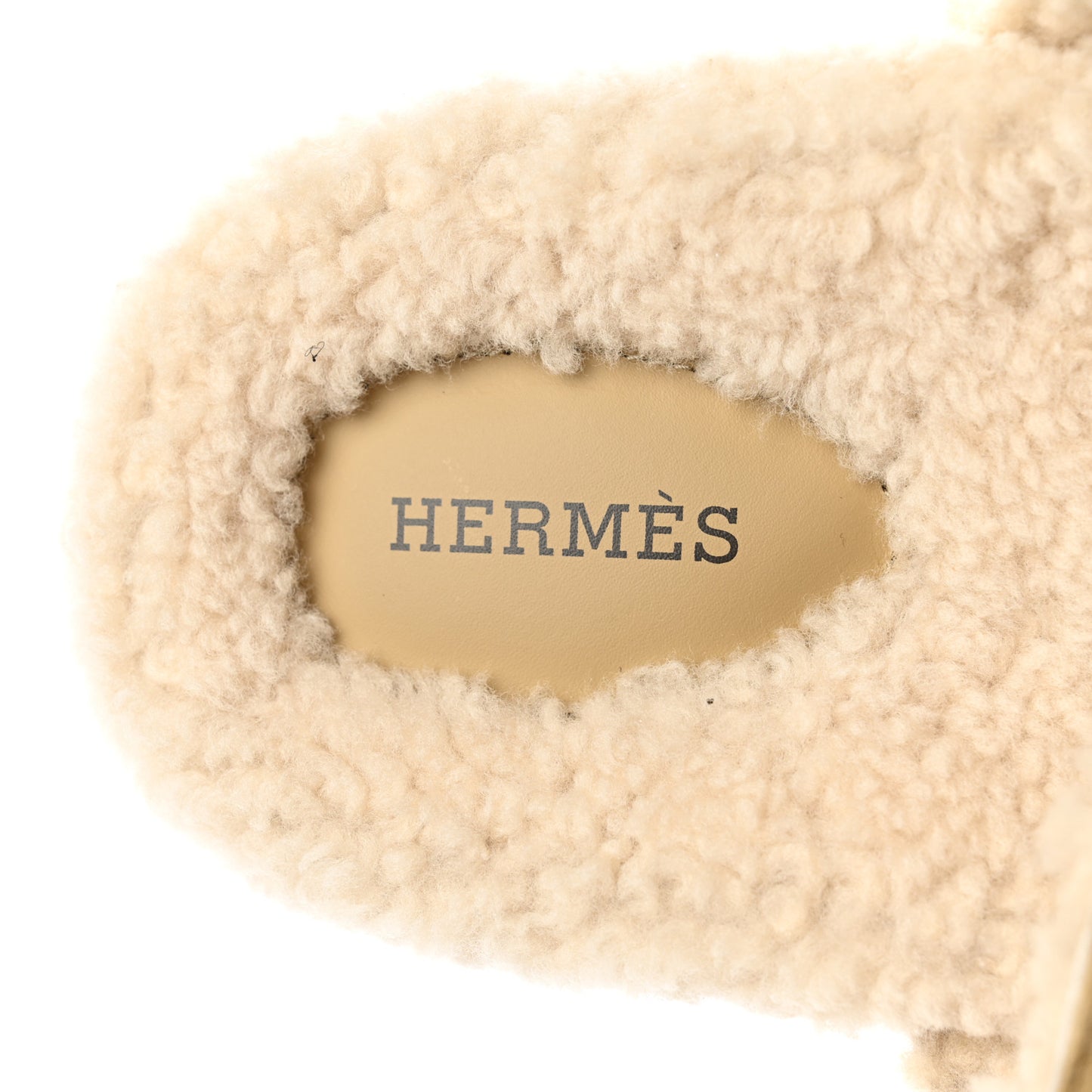 Suede Goatskin Woolskin Womens Chypre Sandals 40 Beige Albatre Ecru