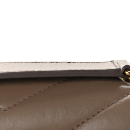 Saint Laurent Calfskin Y Quilted Monogram Small Loulou Chain Satchel Taupe 22 of 25