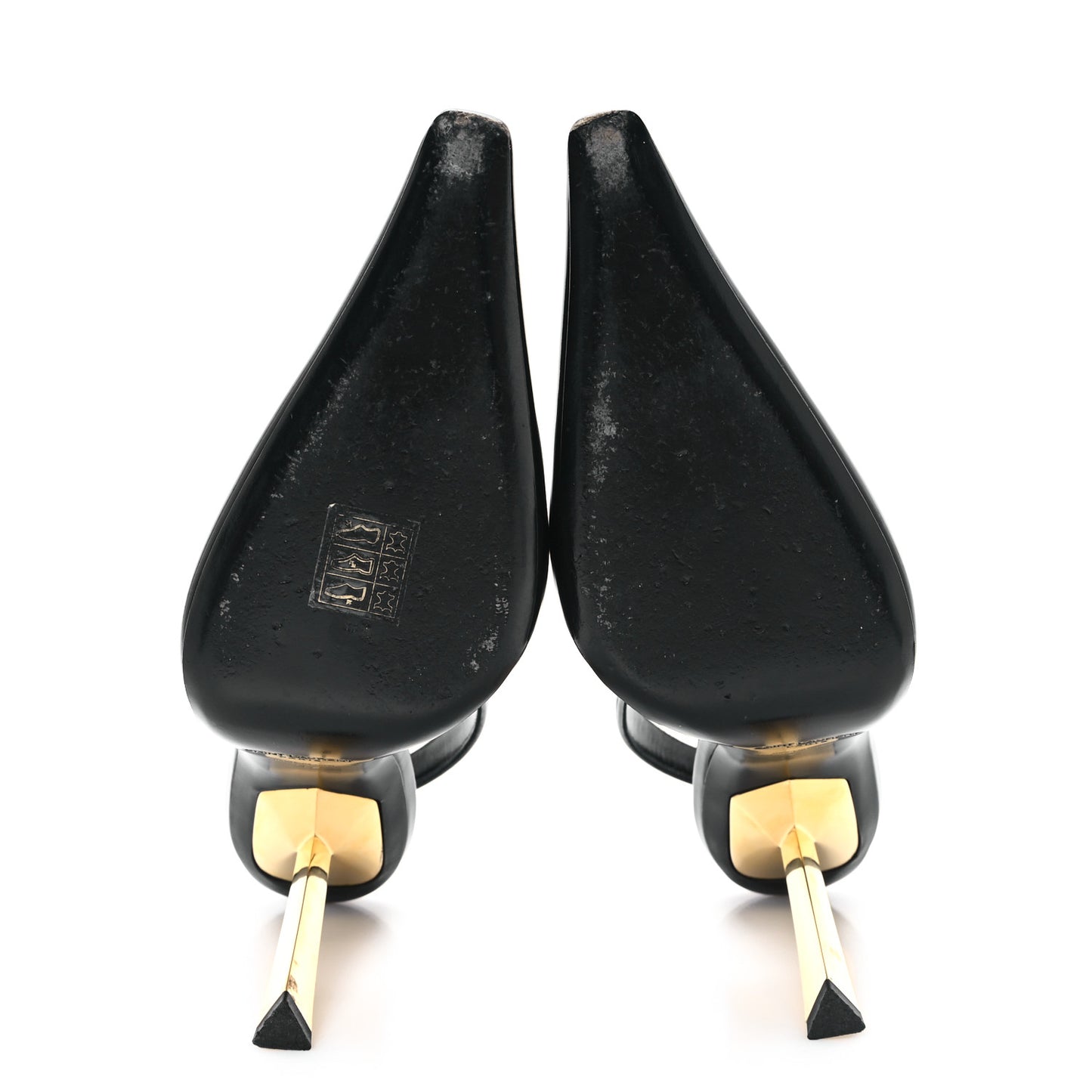 Glazed Calfskin Lee Slingback Pumps 37 Black
