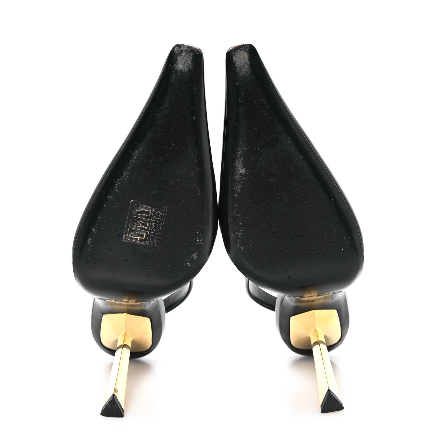 Saint Laurent Glazed Calfskin Lee Slingback Pumps 37 Black 6 of 11