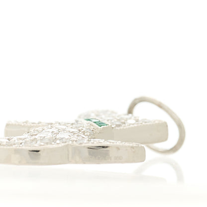 Tiffany Platinum Diamond Emerald Scottie Dog Charm 4 of 6