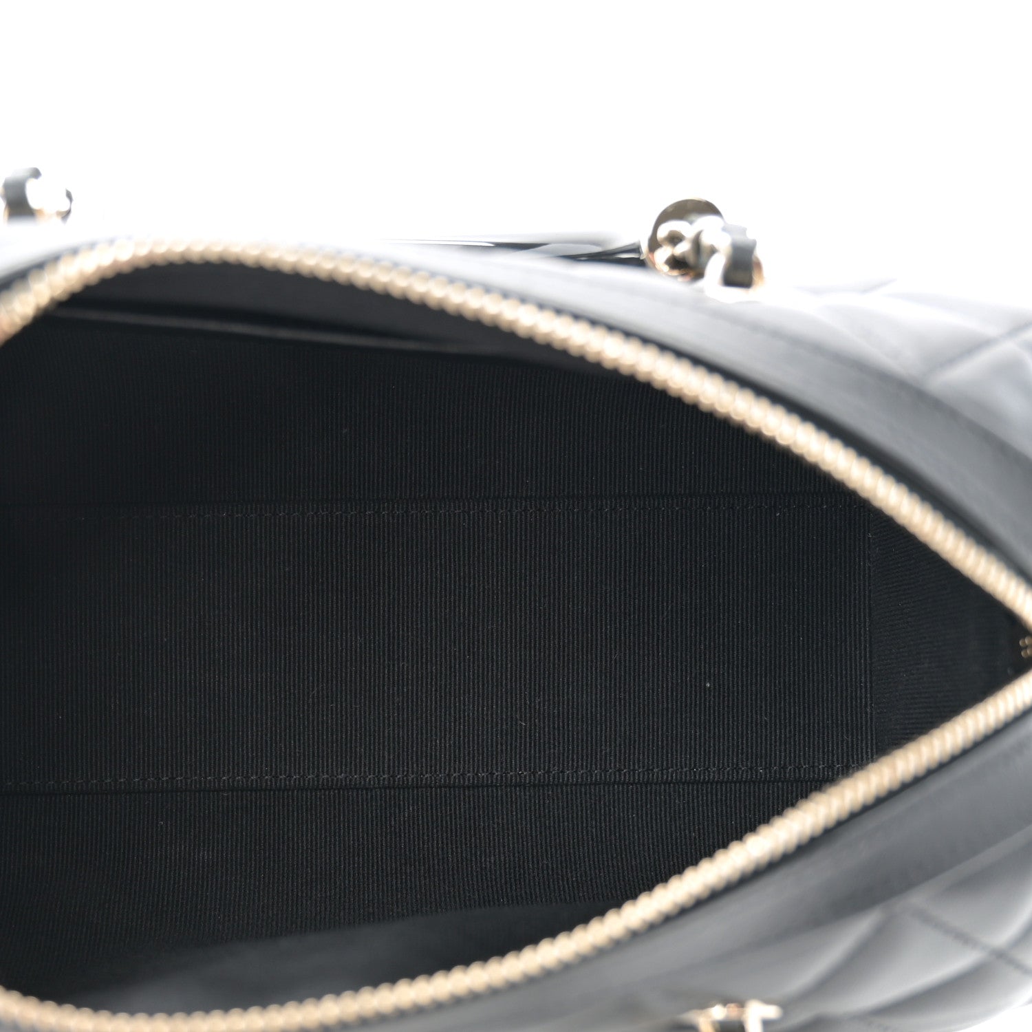 Chanel Lambskin Quilted Mini Bowling Bag Black 5 of 10