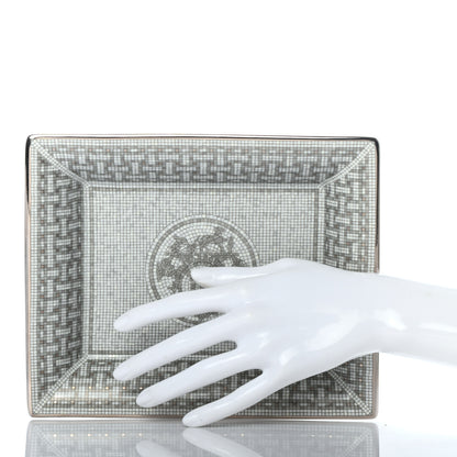Hermes Porcelain Mosaique Au 24 Platine Change Tray 2 of 5