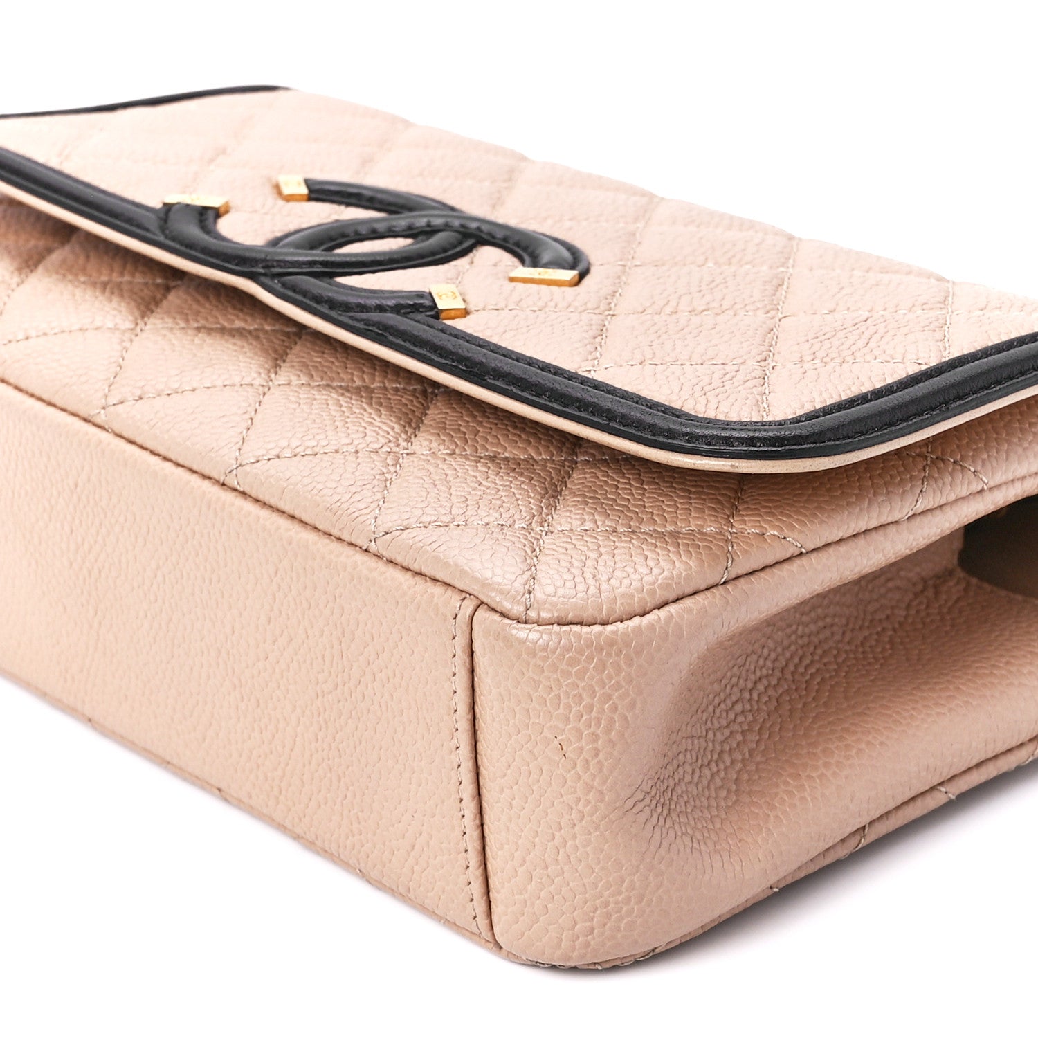 Chanel Caviar Quilted Small CC Filigree Flap Beige Black 11 of 11
