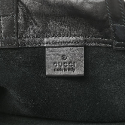 Gucci Calfskin Logo Drawstring Backpack Black 7 of 12