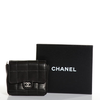 Chanel Lambskin Square Stitched Micro Convertible Flap Belt Bag Black 5 of 10