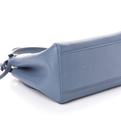 Fendi Nappa Mini Peekaboo Iconic Satchel Blue 9 of 10