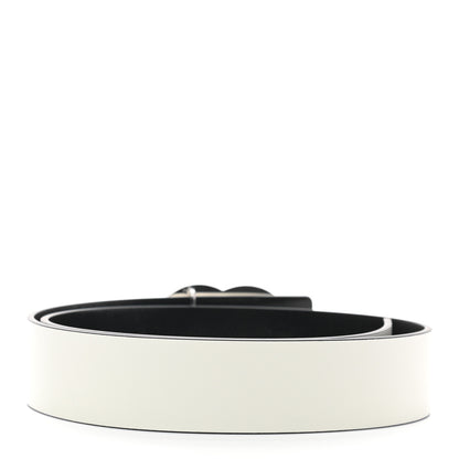 Chanel Calfskin CC Reversible Belt 80 32 White Black 2 of 4