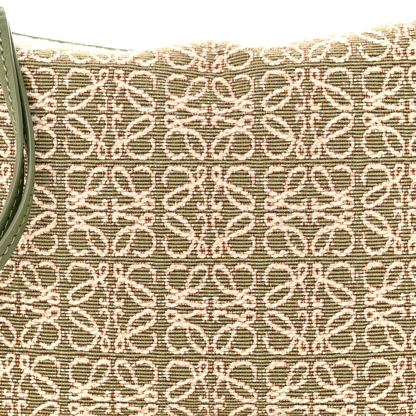 Jacquard Anagram Calfskin Small Cubi Bag Avocado Green