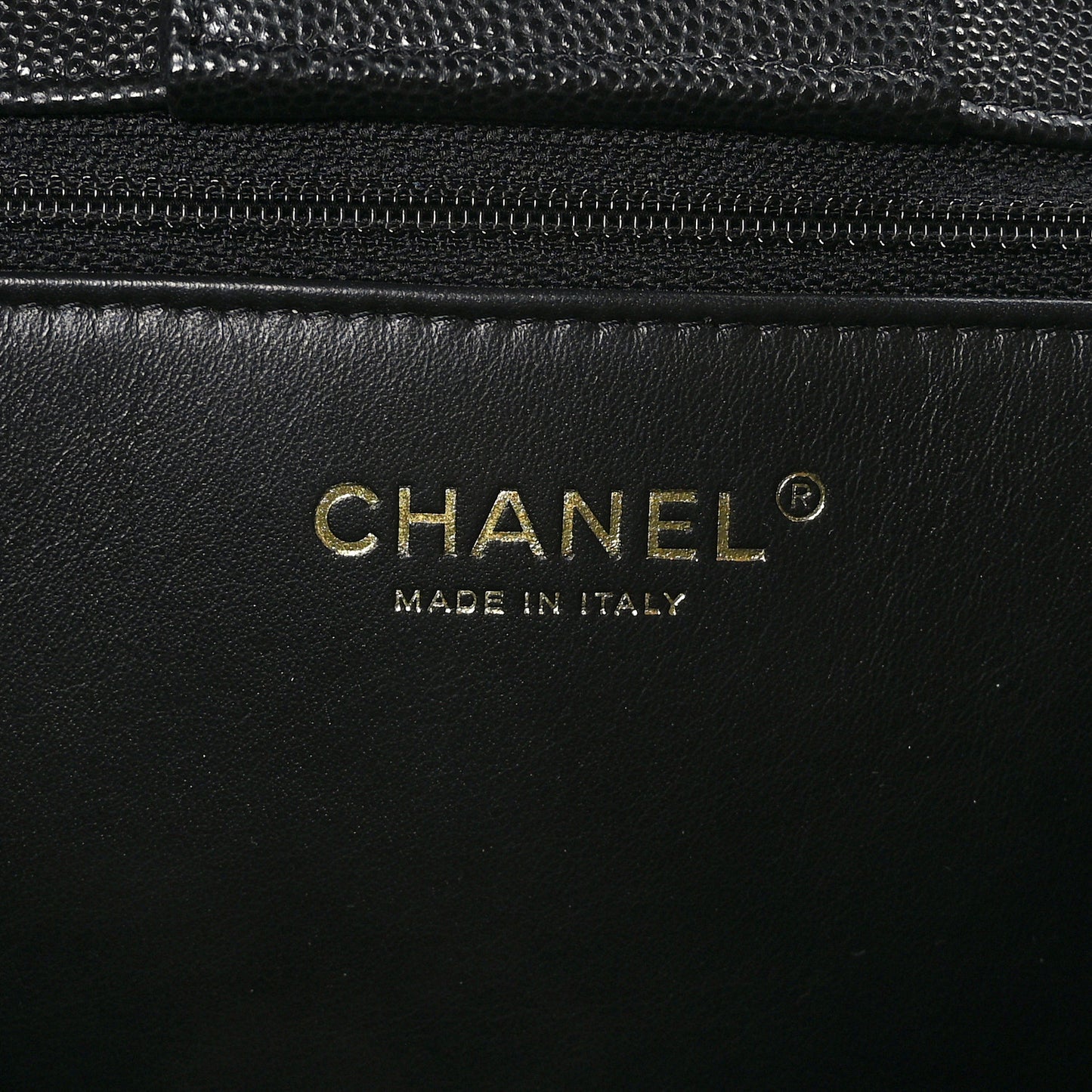 Caviar Quilted Large Shopping Tote Black
