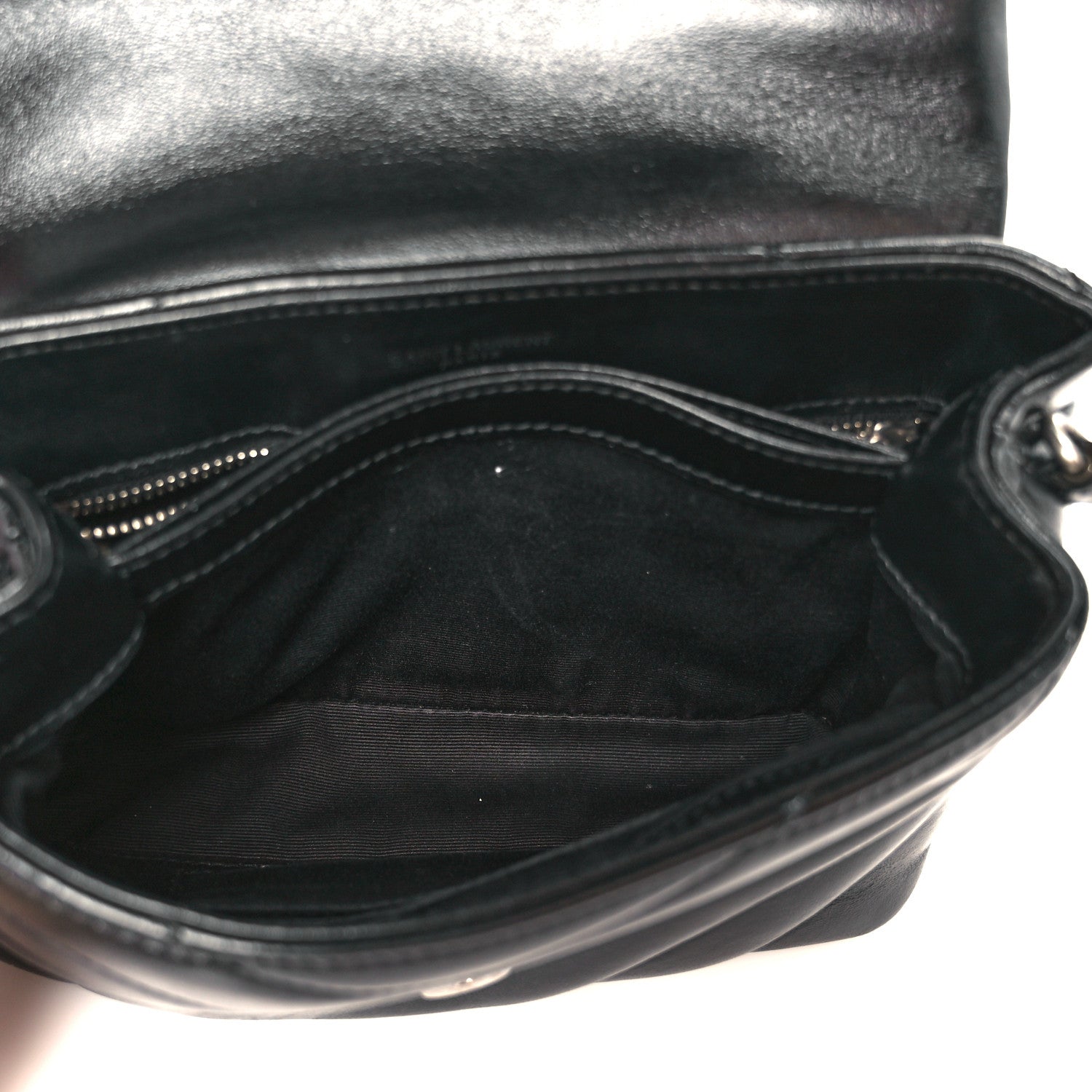 Saint Laurent Calfskin Y Quilted Monogram Toy Loulou Crossbody Bag Black 5 of 12