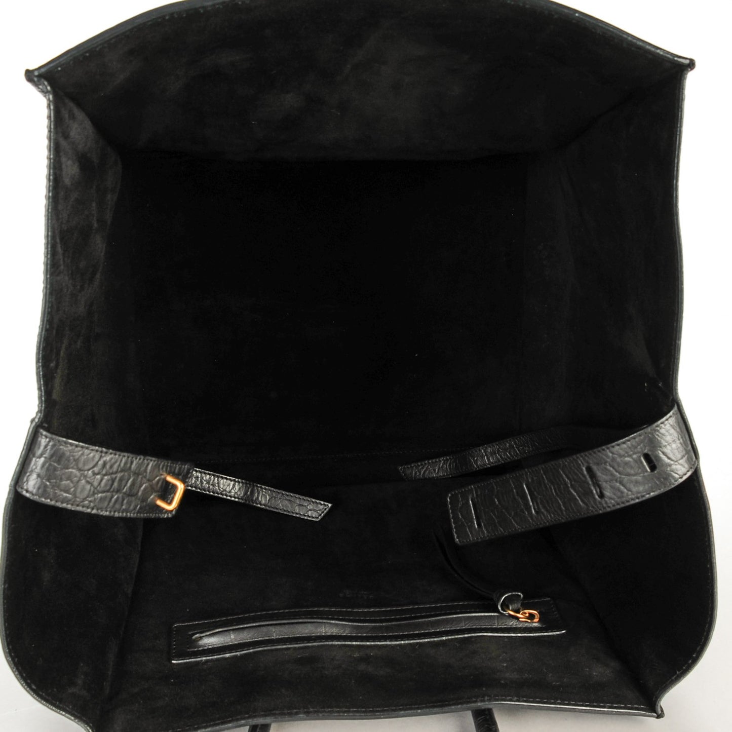 Crocodile Embossed Calfskin Medium Phantom Luggage Black