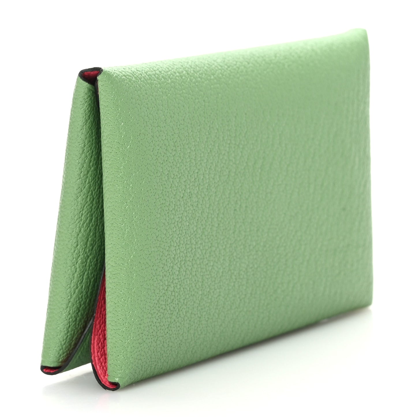 Chevre Mysore Verso Calvi Duo Card Case Vert Criquet