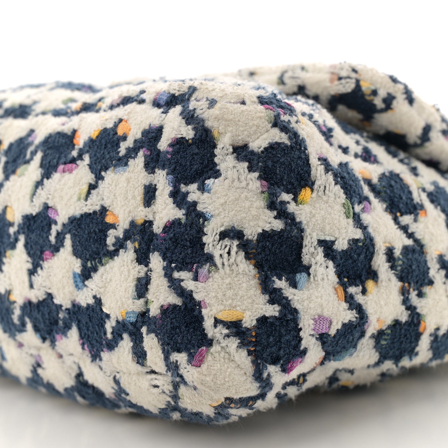 Chanel Tweed Quilted Medium Chanel 19 Flap Ecru Navy Blue Multicolor 10 of 10