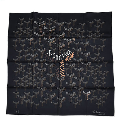 Goyard Silk Goyardine Scarf Black 1 of 5
