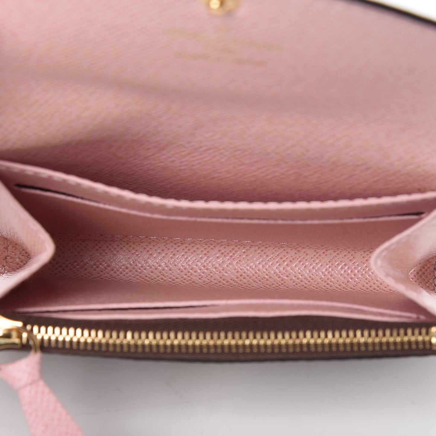 Damier Ebene Rosalie Coin Purse Rose Ballerine