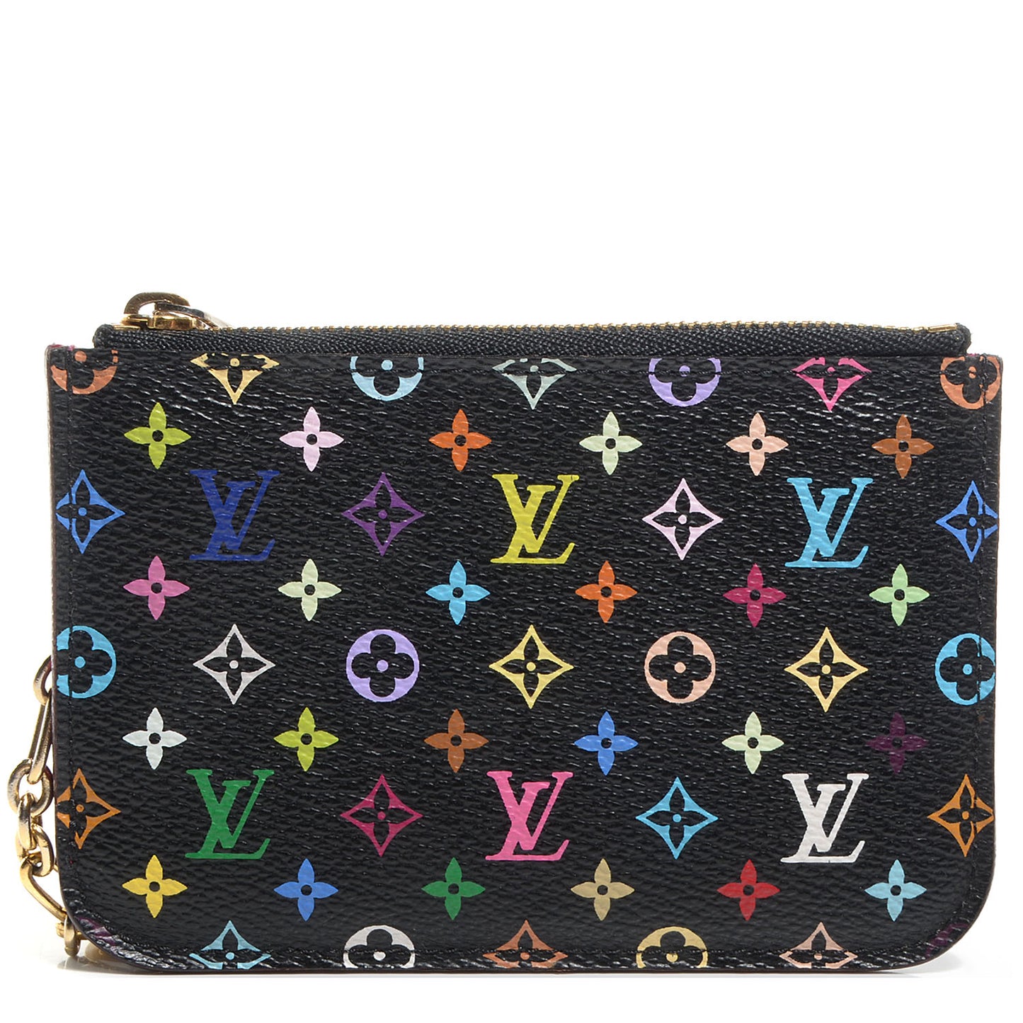 Monogram Multicolor Key Pouch Black