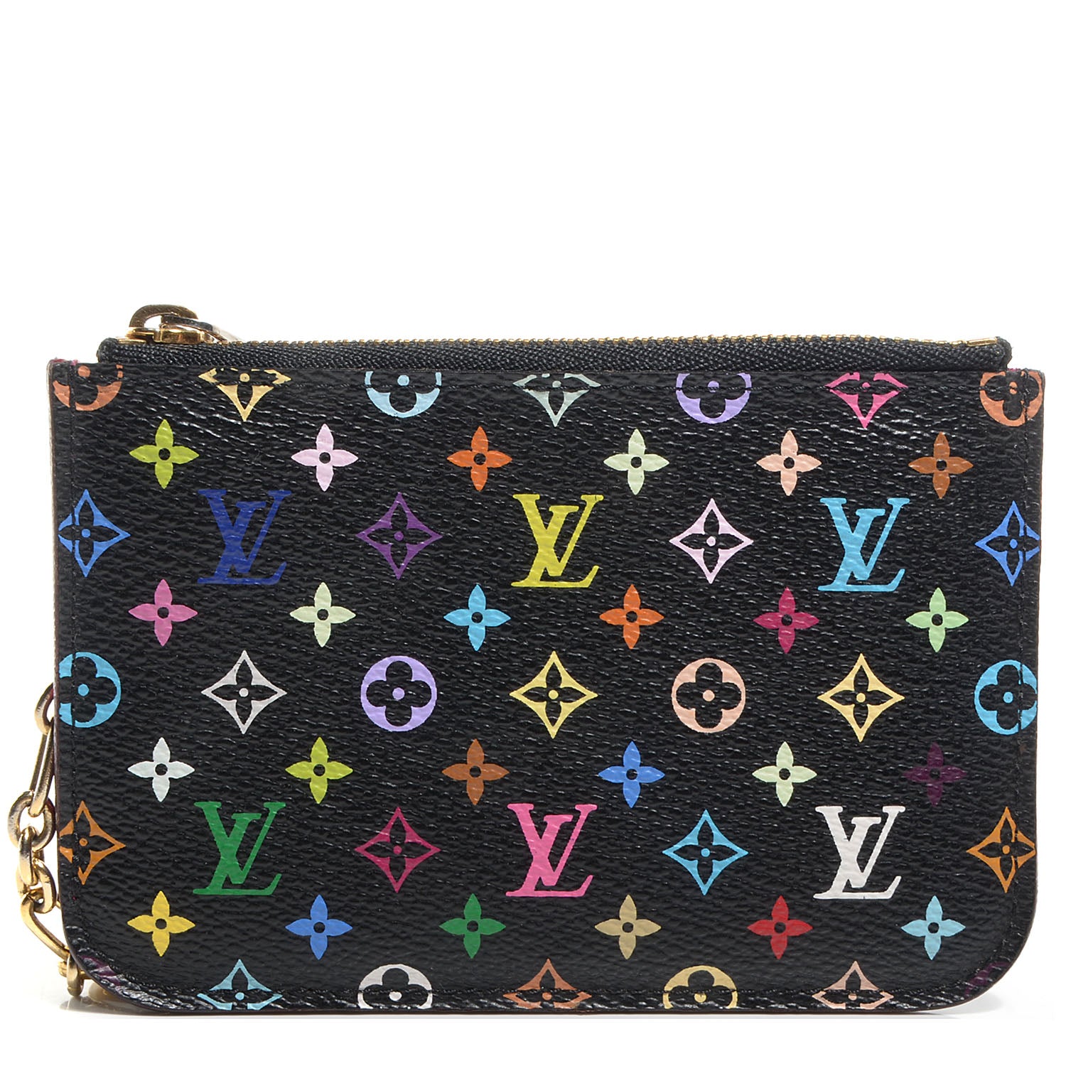 Louis Vuitton Monogram Multicolor Key Pouch Black 1 of 7